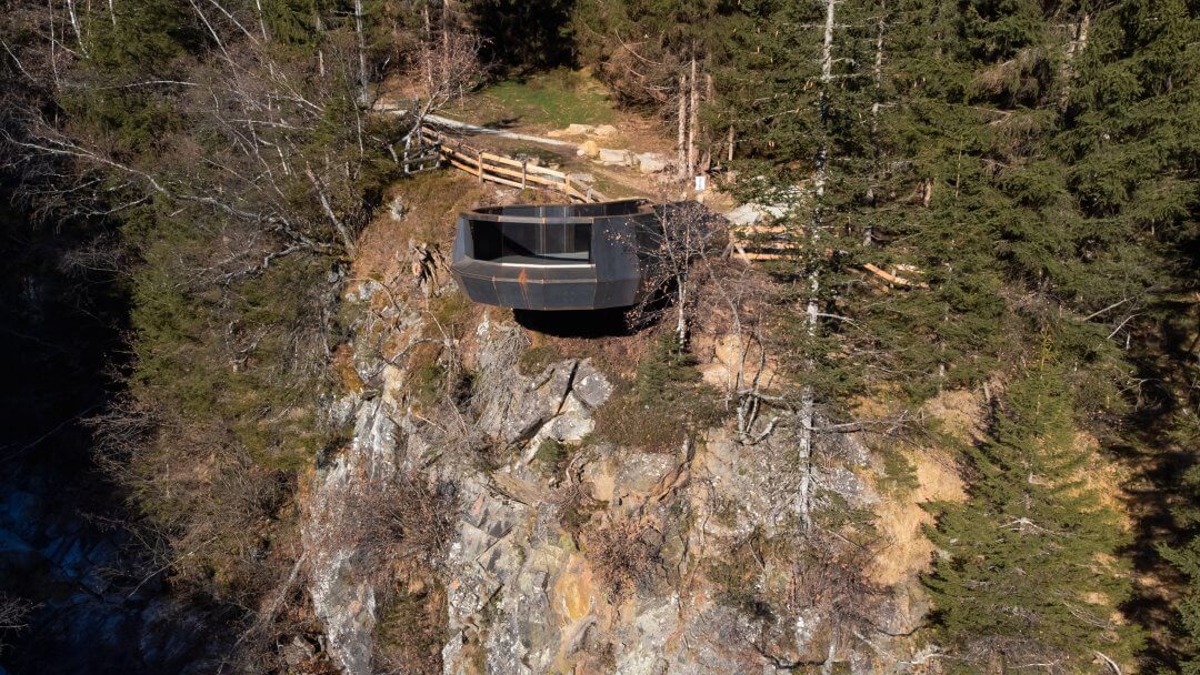 Nuova piattaforma panoramica presso la cascata Hölle a Fleres di Dentro