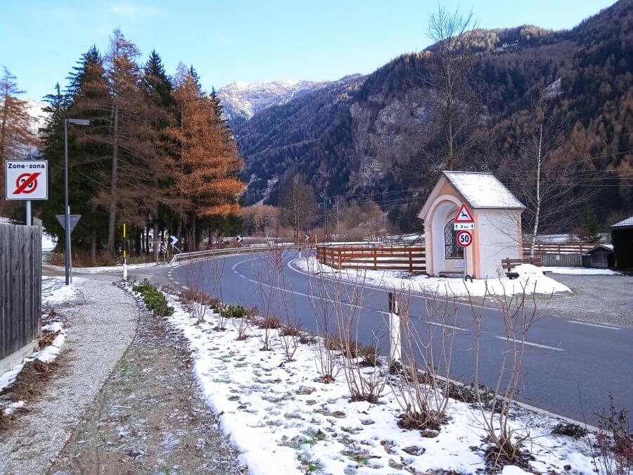 Ridimensionamento stradale in località Prati, nel Comune di Val di Vizze